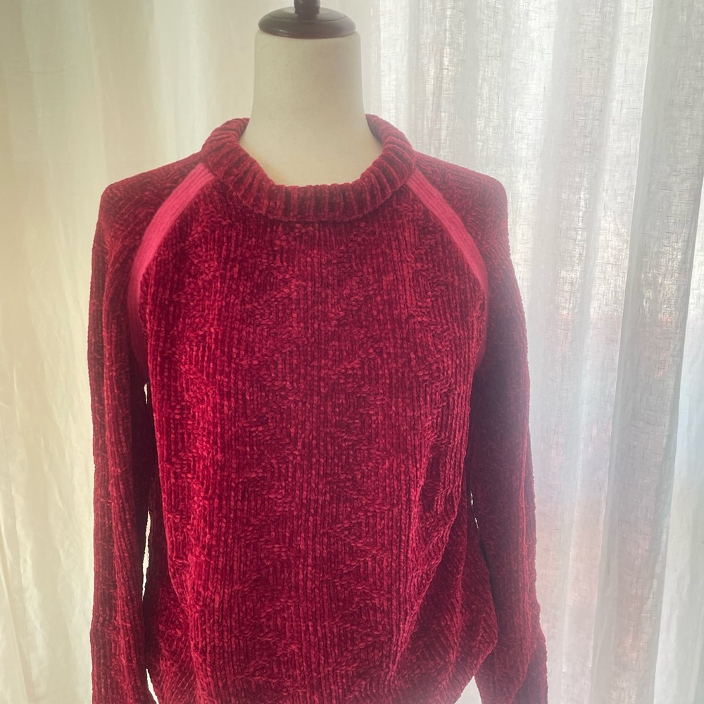 Scotch & Soda Burgundy Crew Neck Sweater